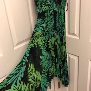 Vici smocked palm print dress